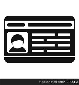 Lanyard id card icon flat vector. Access badge. Photo template. Lanyard id card icon flat vector. Access badge