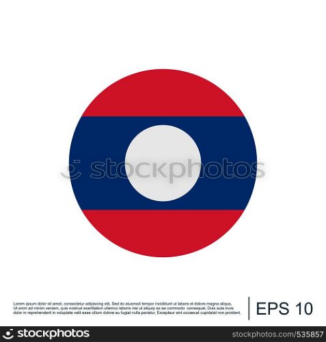 Laos Flag Icon Template