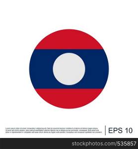 Laos Flag Icon Template