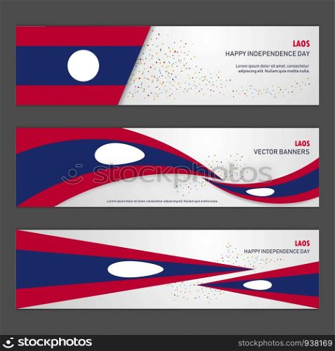 Laos independence day abstract background design banner and flyer, postcard, landscape, celebration vector illustration