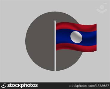 Laos National flag. original color and proportion. Simply vector illustration background, from all world countries flag set for design, education, icon, icon, isolated object and symbol for data visualisation