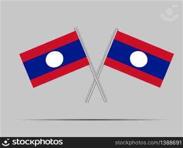 Laos National flag. original color and proportion. Simply vector illustration background, from all world countries flag set for design, education, icon, icon, isolated object and symbol for data visualisation