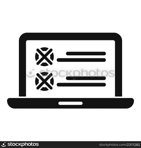 Laptop assignment icon simple vector. Document test. Paper project. Laptop assignment icon simple vector. Document test