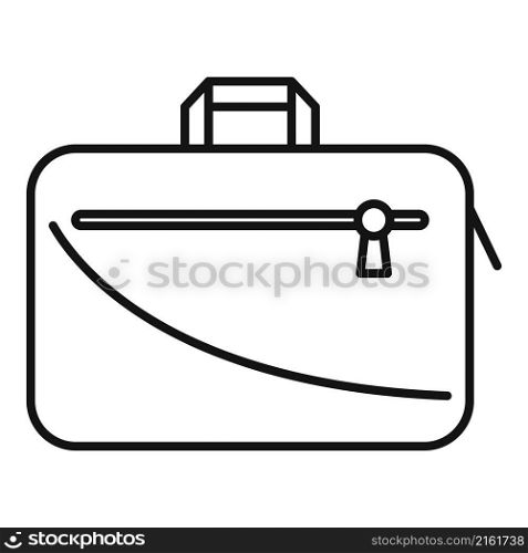 Laptop bag equipment icon outline vector. Backpack case. Business suitcase. Laptop bag equipment icon outline vector. Backpack case