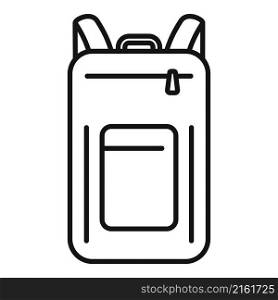 Laptop bag icon outline vector. Backpack case. Business suitcase. Laptop bag icon outline vector. Backpack case