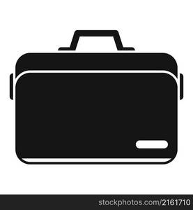 Laptop briefcase icon simple vector. Case bag. Closed suitcase. Laptop briefcase icon simple vector. Case bag