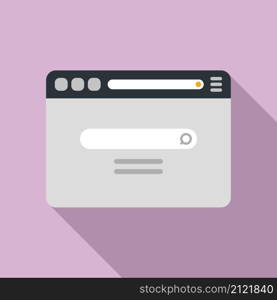 Laptop browser icon flat vector. Internet computer. Screen website. Laptop browser icon flat vector. Internet computer