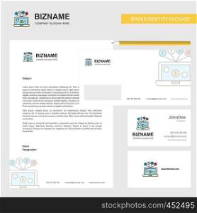 Laptop Business Letterhead, Envelope and visiting Card Design vector template