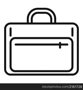 Laptop case icon outline vector. Briefcase bag. Business suitcase. Laptop case icon outline vector. Briefcase bag