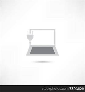 Laptop charging icon