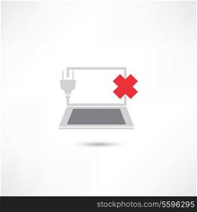 Laptop charging icon