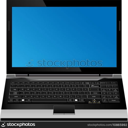 Laptop computer format vector image