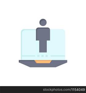 Laptop, Computer, Hardware, Service Flat Color Icon. Vector icon banner Template