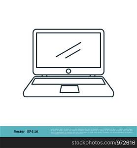 Laptop, Computer Icon Vector Logo Template Illustration Design. Vector EPS 10.