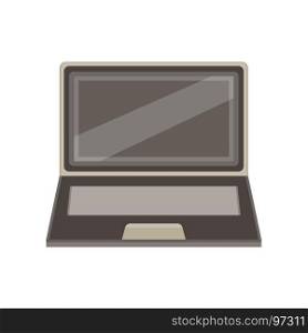 Laptop computer isolated screen icon blank background vector white