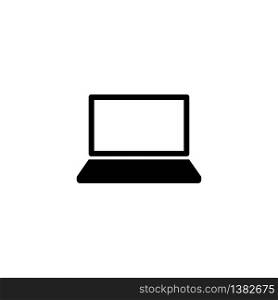 Laptop, desktop, computer icon in black simple design on an isolated background. EPS 10 vector.. Laptop, desktop, computer icon in black simple design on an isolated background. EPS 10 vector