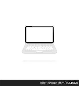 Laptop desktop icon flat. Vector on isolated white background. Eps 10. Laptop desktop icon flat. Vector on isolated white background. Eps 10.