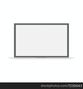 Laptop flat icon. Computer symbol