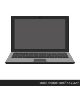 Laptop flat vector icon. Computer symbol on white background