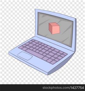 Laptop icon. Cartoon illustration of laptop vector icon for web. Laptop icon, cartoon style