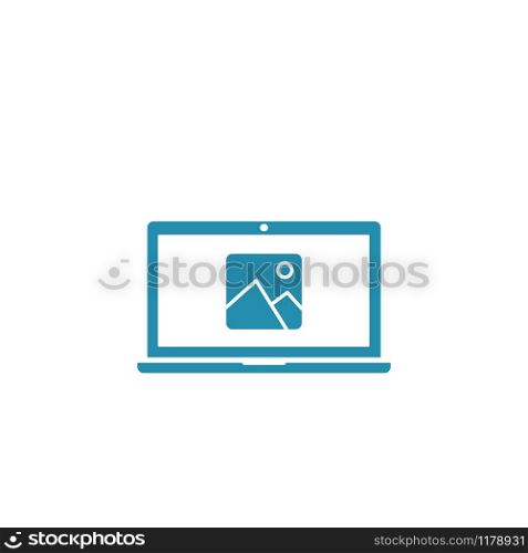 Laptop icon design template vector