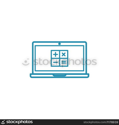 Laptop icon design template vector