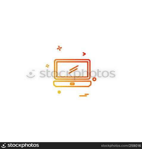 Laptop icon design vector