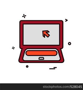 Laptop icon design vector