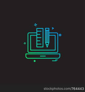 Laptop icon design vector