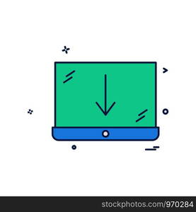 Laptop icon design vector