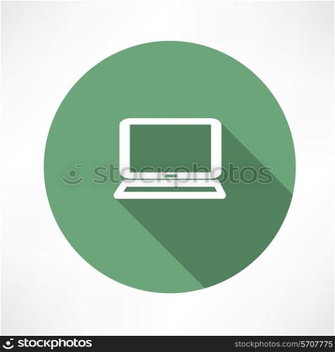 Laptop icon Flat modern style vector illustration