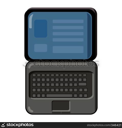Laptop icon in cartoon style on a white background. Laptop icon, cartoon style