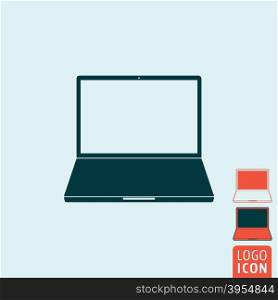 Laptop icon isolated. Laptop icon. Laptop symbol. Notebook computer icon isolated. Vector illustration