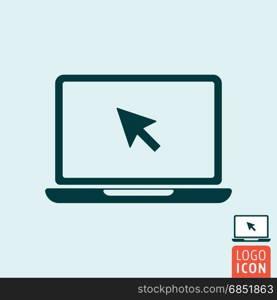 Laptop icon isolated. Laptop icon. Personal computer symbol. Vector illustration