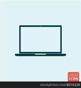 Laptop icon. Laptop logo. Laptop symbol. Notebook icon isolated. Computer laptop icon minimal design. Vector illustration.. Laptop icon isolated
