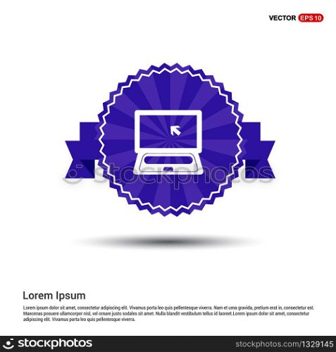 Laptop Icon - Purple Ribbon banner