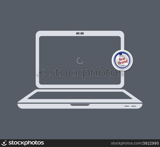 laptop icon technology theme vector art illustration. laptop icon