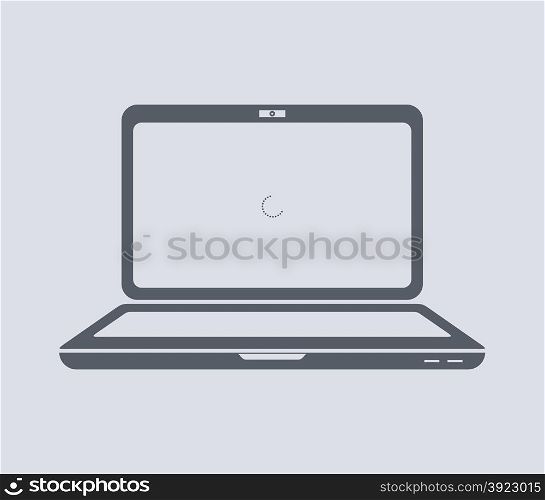 laptop icon technology theme vector art illustration. laptop icon