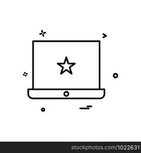 laptop icon vector design