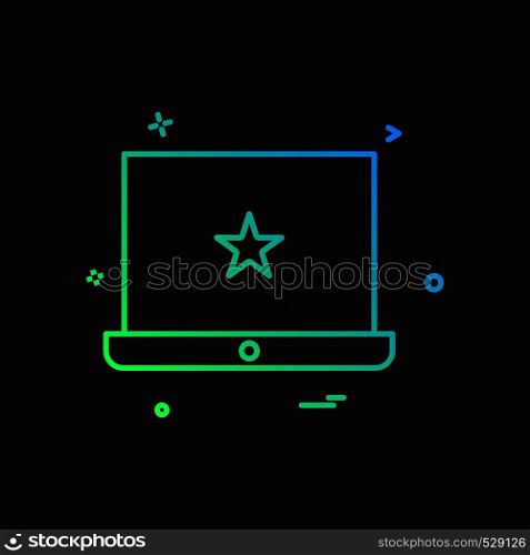 laptop icon vector design