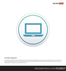 Laptop Icon - white circle button