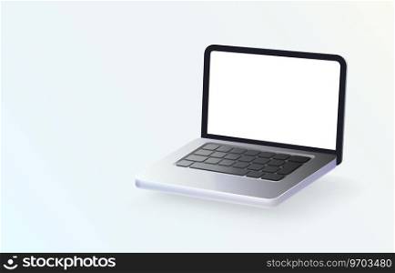 Laptop icon, white screen, computer frame work. Vector illustration. Laptop icon, white screen, computer frame work. Vector
