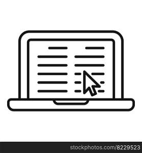 Laptop interaction icon outline vector. Business digital. Online team. Laptop interaction icon outline vector. Business digital