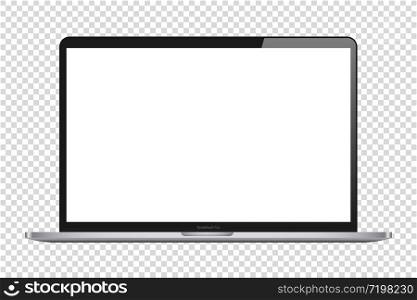 laptop isolate blank screen display mockup pc vector