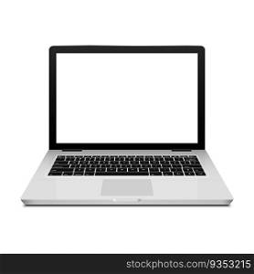 Laptop isolated notebook on white. Monitor screen and keyboard technology. Laptop modern computer design.. Laptop isolated notebook on white. Monitor screen and keyboard technology. Laptop modern computer design