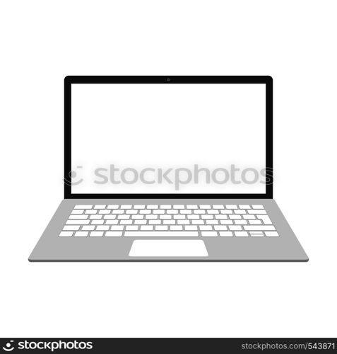 Laptop Isolated on White Background. Vector Illustration.