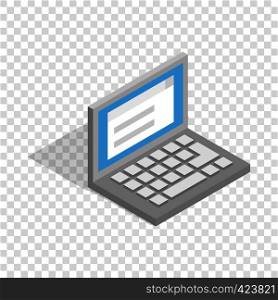 Laptop isometric icon 3d on a transparent background vector illustration. Laptop isometric icon