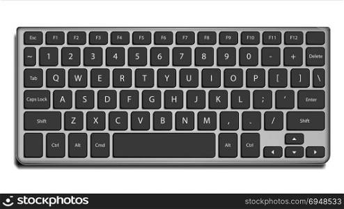 Laptop Keyboard Vector. Letters And Buttons. Isolated On White Illustration. Laptop Keyboard Vector. Letters And Buttons. Isolated Illustration
