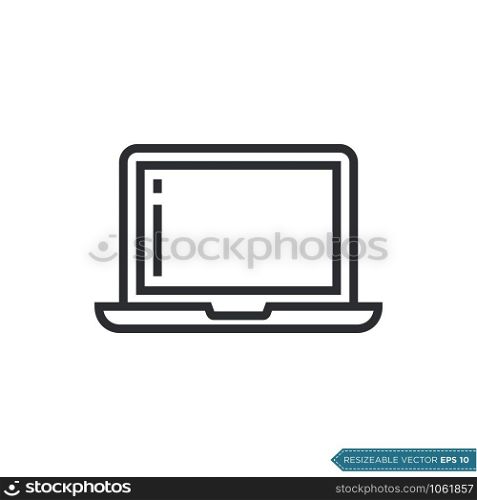 laptop, notebook icon vector template Illustration Design