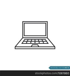 laptop, notebook icon vector template Illustration Design